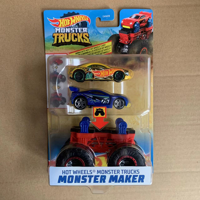 Hot Wheels, monster yuk mashinasi, off-road qotishma avtomobil, avtomobil modeli, minifigura, o'yinchoq mashina, rezina shinalar