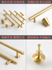 Chinese-Style Brass Cabinet Door Wardrobe Handle, American Modern Minimalist Light Luxury Gold Single-Hole Cabinet Drawer Cupboard Handle