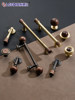 New Chinese-Style Retro Walnut Wood Brass Cabinet Door Handle, Antique Bronze Color Round Ball Cabinet Wardrobe Drawer Handle