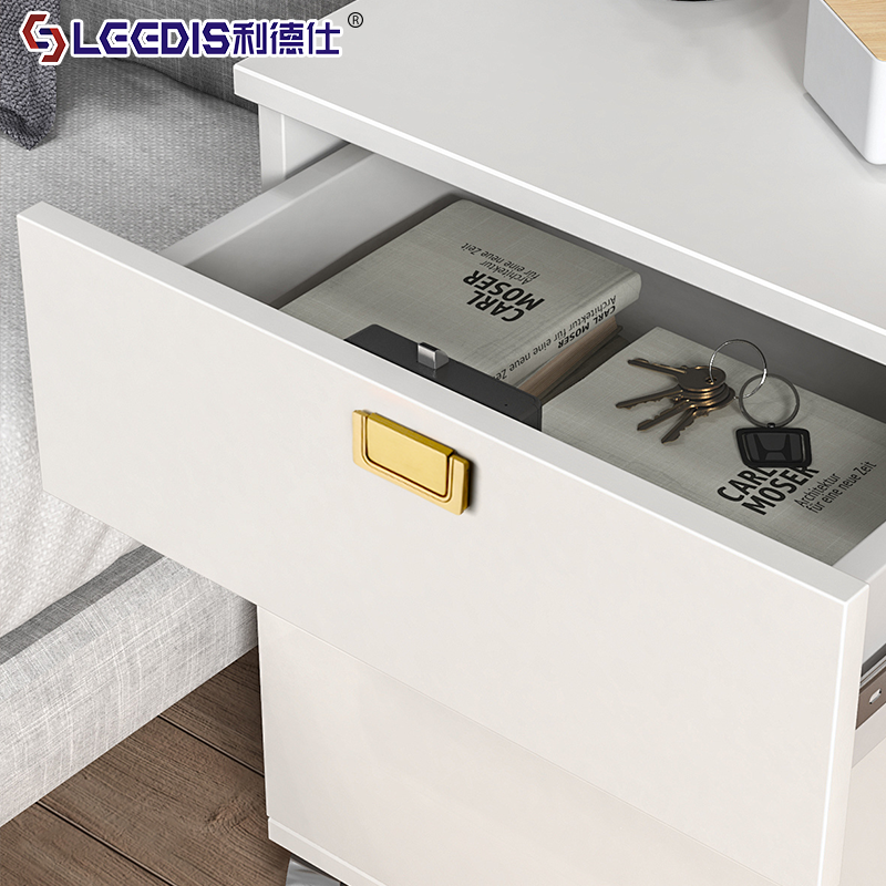 French-Style Brass Concealed Drawer Handle, Modern Minimalist Flush-Mounted Hidden Cabinet Door Handle for Wardrobes and Cabinets