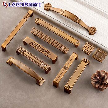 Medieval Style Cabinet Door Wardrobe Handle New Chinoiserie Antique Retro Solid Thickeneded Cabinet Drawer Single Hole Cabinet Handle