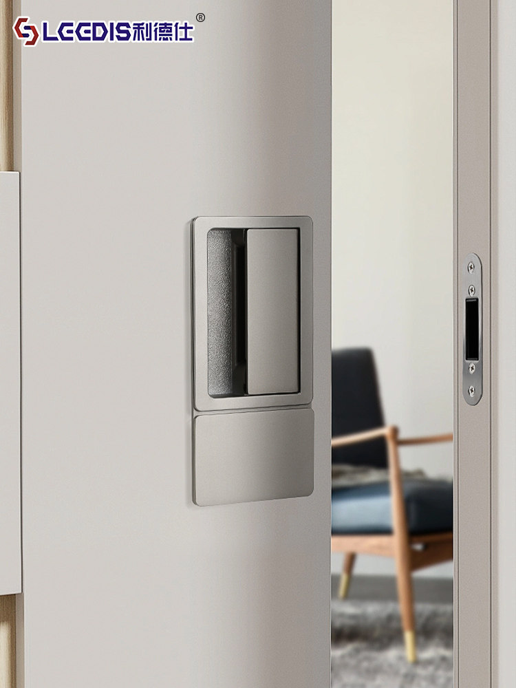 Modern Minimalist Embedded Invisible Flat Lock Minimalist Home Door Handle Indoor Bedroom Wooden Door Magnetic Door Lock