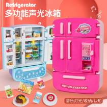 Miniature Food play supermarket boy simulation mini Childrens House toy refrigerator toy girl kitchen set