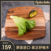 Motte Bella Vietnam curved teak cutting board infant supplementary food cutting board insect-proof and mildew-proof household solid wood case board