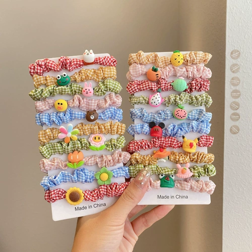 Детская милая безвредная резинка для волос, эластичный аксессуар для волос, не повреждает волосы