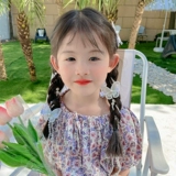 Детская летняя повязка на голову из жемчуга, заколка для волос с бантиком, аксессуар для волос для принцессы, 2024 года