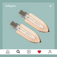 Золотая металлическая заколка для волос, розовое золото, легкий роскошный стиль, 2 шт