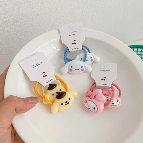 Детская мультяшная эластичная безвредная резинка, не повреждает волосы