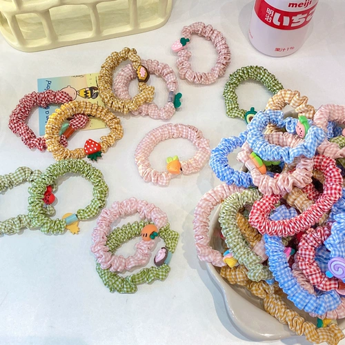 Детская милая безвредная резинка для волос, эластичный аксессуар для волос, не повреждает волосы