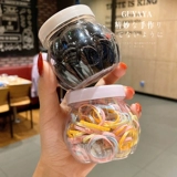 Детская одноразовая безвредная черная эластичная брендовая резинка, не повреждает волосы, простой и элегантный дизайн