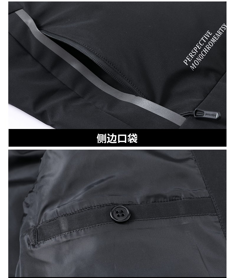 雅鹿 男士中长款保暖羽绒服 90%含绒量 貉子毛领设计 图18