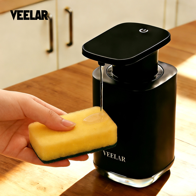 Veelar Automatic Sensor Soap Dispenser for Dishwashing Liquid, Kitchen Sink Smart Dispenser Veelar Automatic Sensor Soap Dispenser for Dishwashing Liquid, Kitchen Sink Smart Dispenser