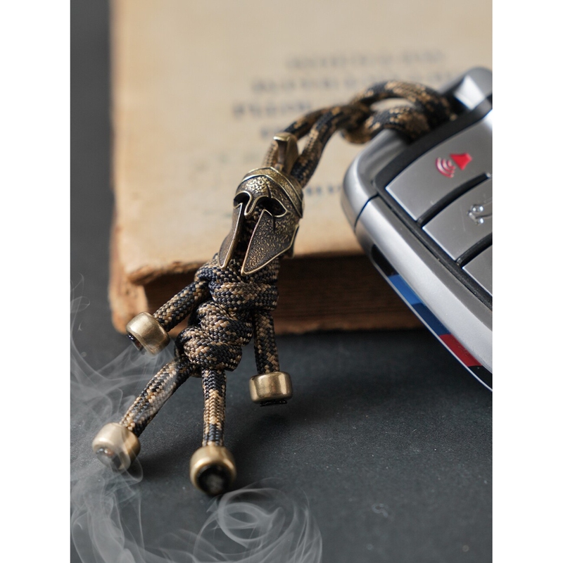 Lv&Gedete Paracord Edc Knife Pendant Car Keychain Brass Pendant Bag Charm Suitable for Bmw Blade
