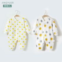 Baby conjoined clothes 2020 spring newborn Hayi men and women Baby climbing clothes cotton underwear spring and autumn pajamas