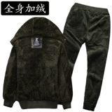 Утепленный камуфляжный осенний демисезонный комплект, комбинезон, хлопковые износостойкие штаны, рабочая одежда