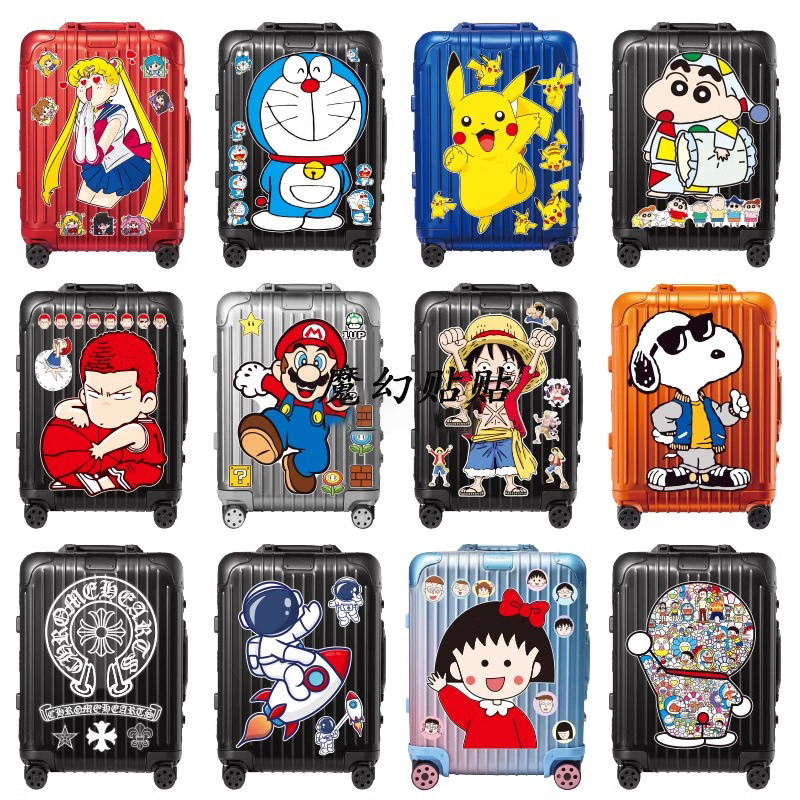 Pikachu Suitcase Stickers Are Waterproof and Leave No Glue, High-End Large Pattern Anime Suitcase Modification and Decoration Stickers