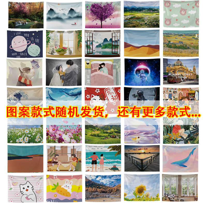 Гобелен 库存清仓挂布背景布ins风墙布卧室房间宿舍拍照床头挂毯随机发货