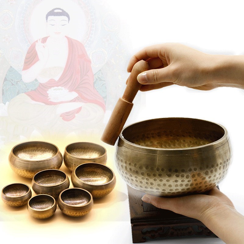 Bowl Soundbowl handmade Buddhist yoga meditation bronze Brass Singing Bowls of Bronze Singing Bowls Buddhist-Therapeutic Pendulum-Taobao