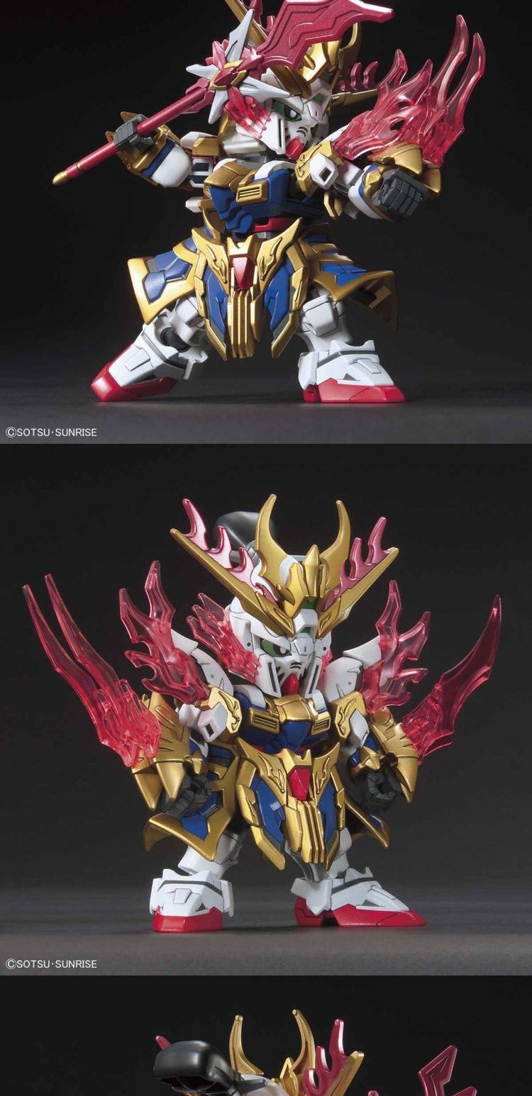 Bandai Gundam Model Q Edition Three Kingdoms Chuangjie Liu Bei Guan Yu Zhang Fei Zhao Yun Gundam Phanh - Gundam / Mech Model / Robot / Transformers bộ lắp ráp gundam