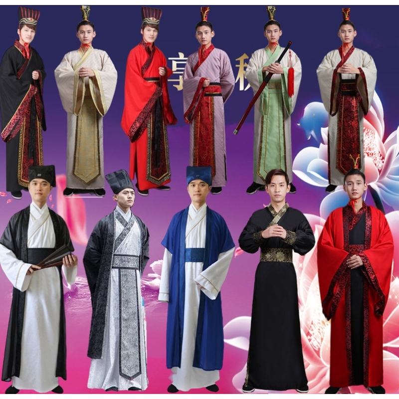 Ancient Han Dynasty and Eastern Han Dynasty Men's Hanfu, Tang Dynasty Clothing, Qin Dynasty, Spring and Autumn Period, Warring States Period Official Attire, Han Dynasty Official Ancient Performance Costumes