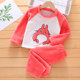 2022 new boys and girls pajamas children's home clothes flannel children's suits plus velvet baby warm tide