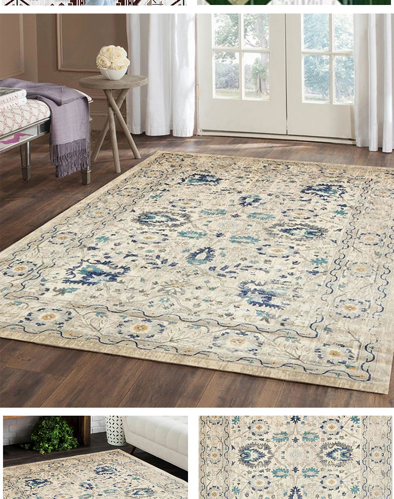 Phong cách Bắc Âu phòng ngủ đầy đủ cửa hàng in lưới màu đỏ với phòng khách hình chữ nhật Bàn cà phê có thể được giặt - Thảm thảm hàn quốc