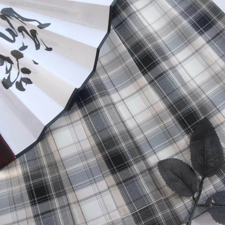 Kasugabe (ink) spot original black and white plaid skirt jk uniform orthodox pleated college girl class