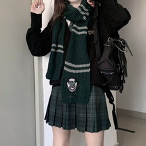 Kasukabe (Wizard Realm) green grid skirt jk uniform orthodox girl pleated Magic Academy