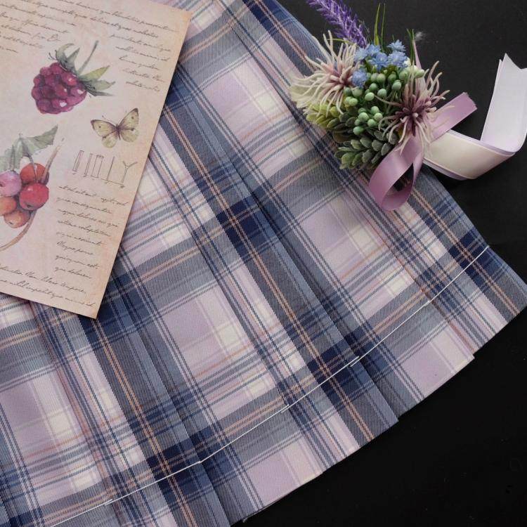 Kasugabe (laser blueberry) spot original pink purple plaid skirt jk uniform orthodox girl skirt