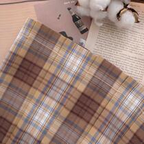 Kasugabe (waffle crisp) spot original yellow-brown plaid skirt jk uniform orthodox girl pleated autumn and winter
