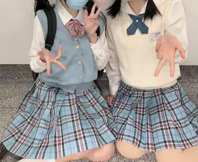 Kasuga (Spring Sakura Dome) spot original blue dress jk uniform Orthodox girl pleated fresh