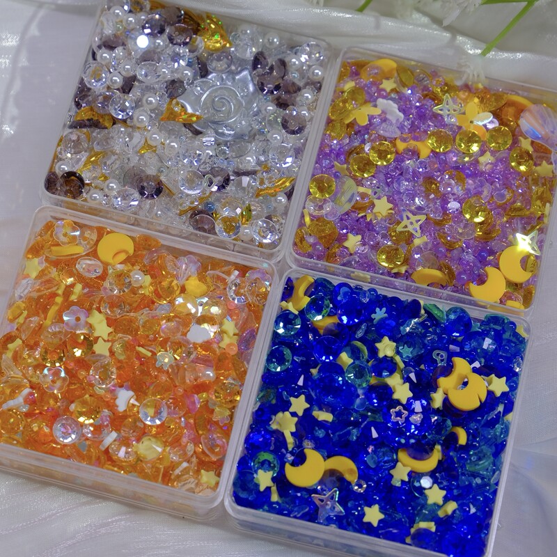 Mixed Gravel, Crushed Diamonds, Mermaid Beads, Art Junk Magazine, Journaling, Resin, Starry Sky Nail Art Decoration Accessories