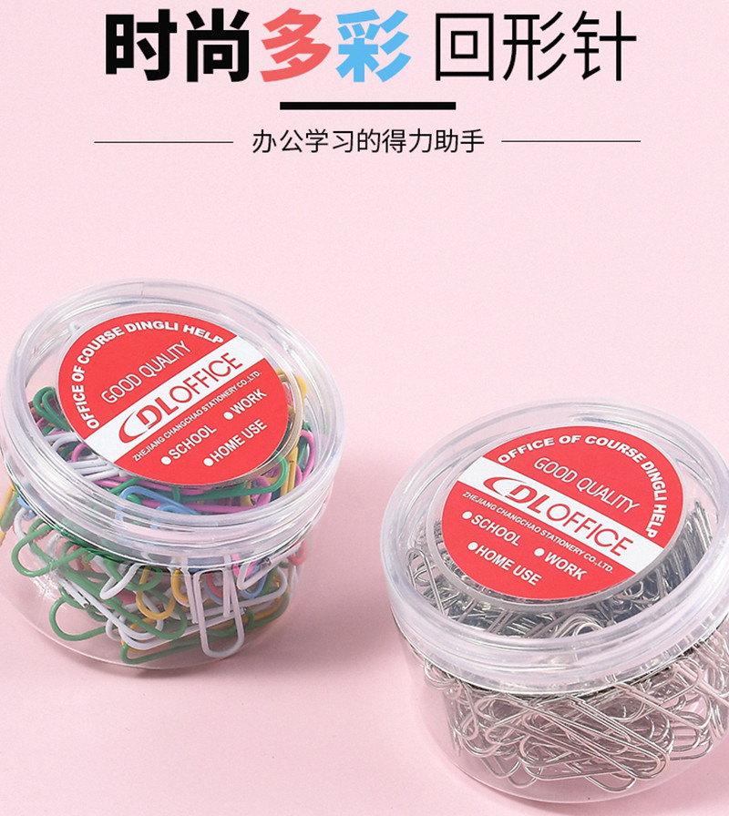 Back Tattoo Needle Backgrain Needlework Office Supplies Nickel-plated Thickened Colorful Creativity Cute Clips Metal U-Shaped Cyclotron