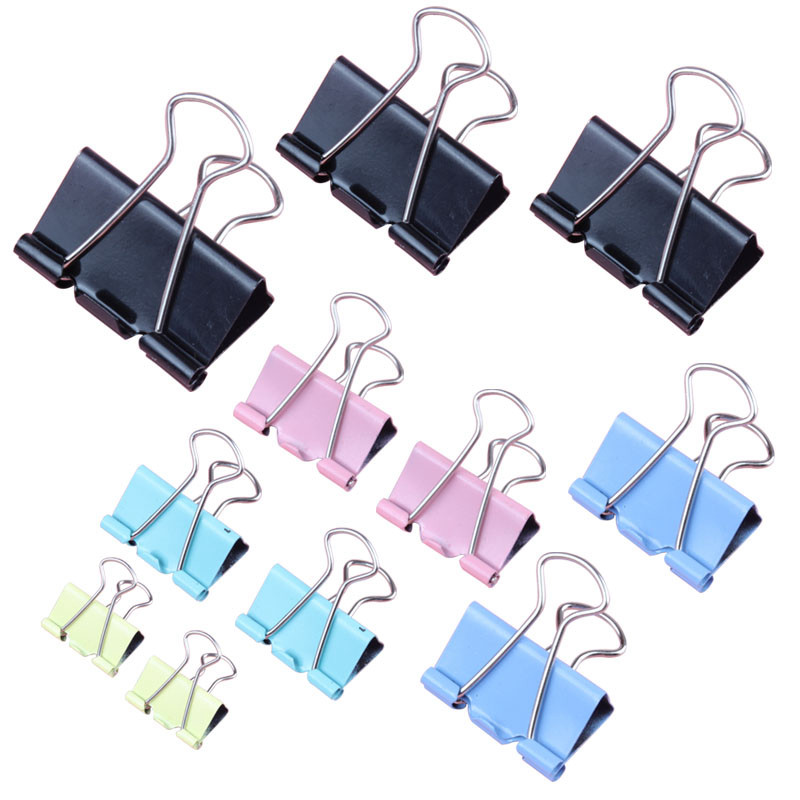 Long tail clip large color mixed multi-functional iron fishtail clip medium dovetail clip document document clip bill