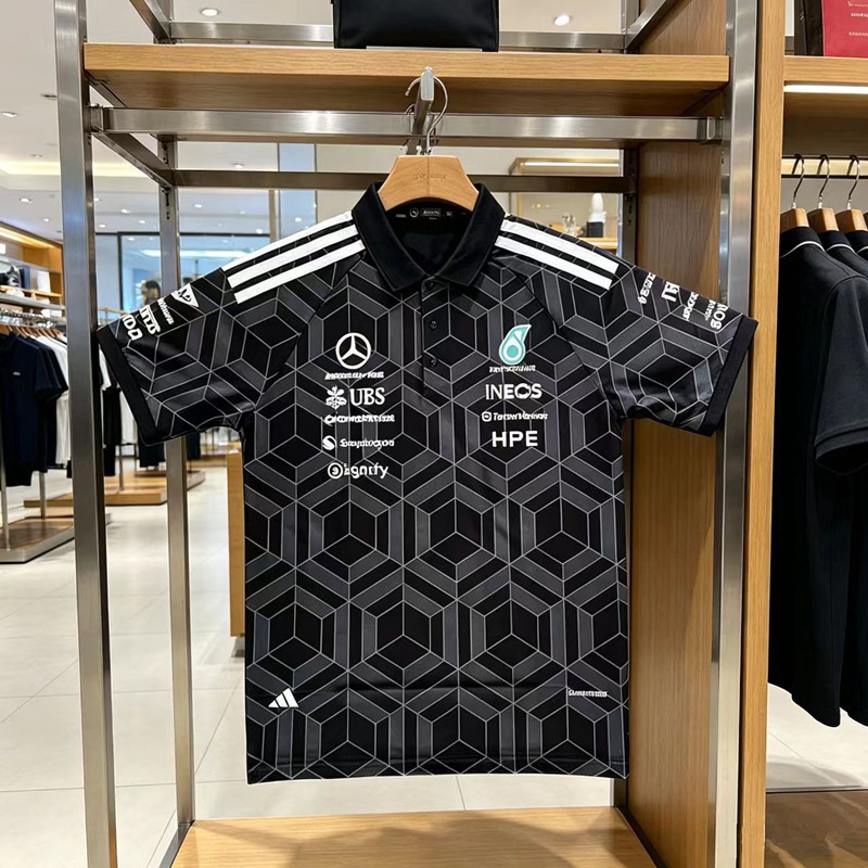 Cross-Border F1 Team Polo Shirt Racing Uniform 2026 New Summer Short-Sleeved T-Shirt Casual Mercedes-Benz Work Clothes for Men and Women t