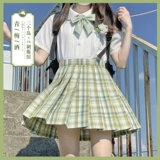 Оригинальная летняя студенческая юбка в складку