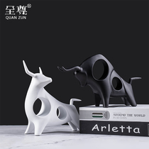 Full respect of bull Sky Nordic living room entrance home soft decoration abstract animal shape simple ornaments