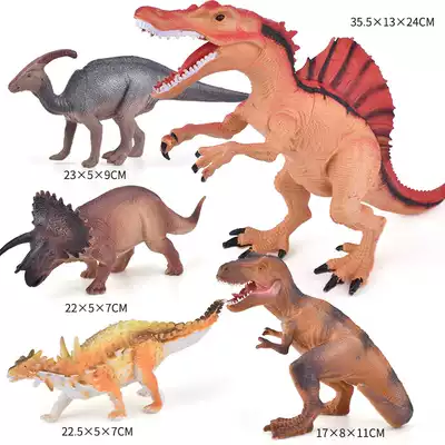 Boutique large simulation hard glue dinosaur world toy children's boy set Tyrannosaurus Triceratops static model