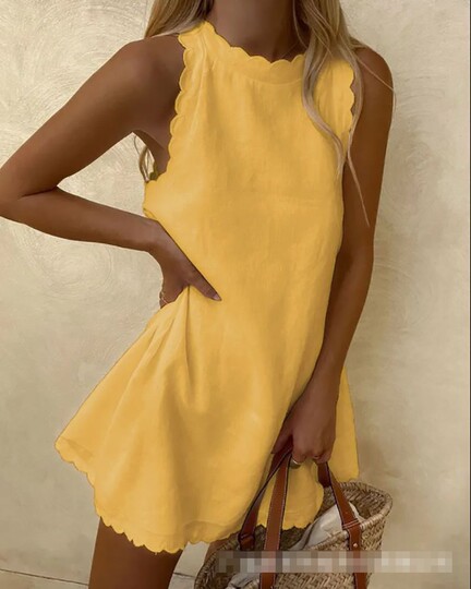 Women sexy sleeveless dress European and American fashion sleeveless black sexy lace dress