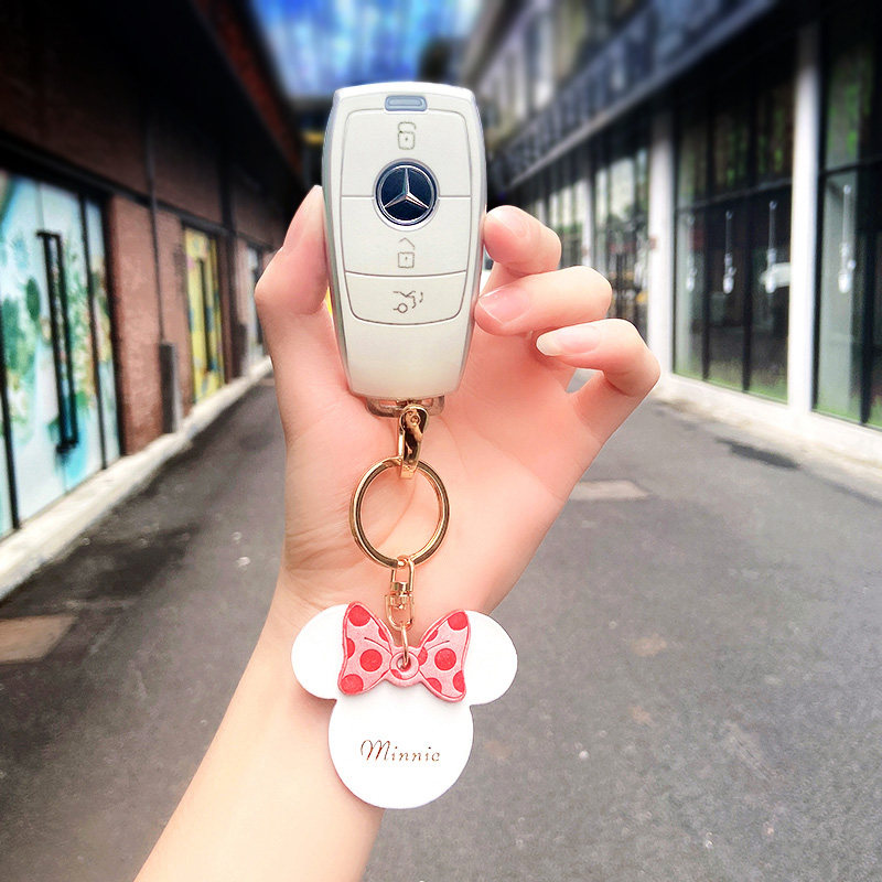 Mercedes key case C-class E-class C260L GLC300L E300L E260 keychain gle a200 shell bag women