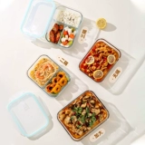 Higo Buckle Glass Lunch Box Ultra -Large -Capacity Микроволновая печь отопление специальной коробки для ланч -коробки -Крупная коробка для консервации холодильника с холодильником