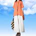 Thời trang bông giản dị và phù hợp với vải của phụ nữ Hàn Quốc phiên bản lỏng lẻo rắn nghệ thuật áo top đang lớn rộng quần chân hai mảnh bộ mùa hè 