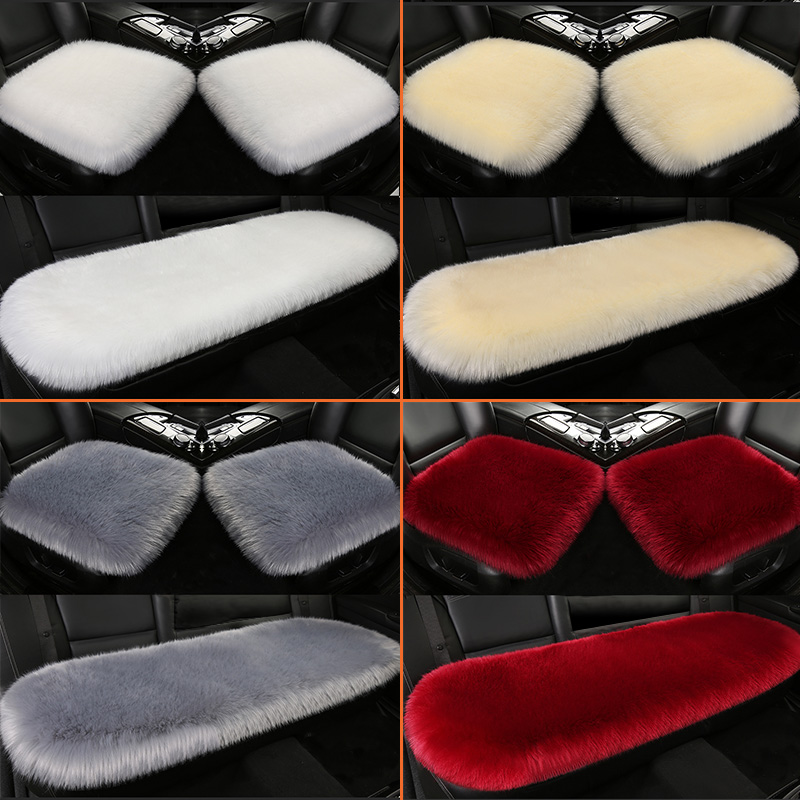 Car Cushion Autumn Winter Supplies Car Short Plush Goddess 2021 New Three Sets Seat Hair Cushion Sedan