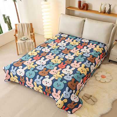 Pure cotton bed cover, quilted quilt, nap blanket, double-sided all-cotton, suitable for all seasons, machine washable, summer cool, air-conditioned, thin quilt, large