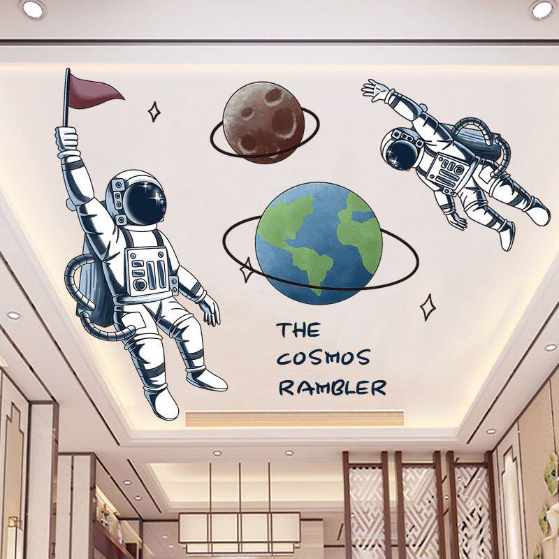 Roof Trim Ceiling Shade sticker Children's room Star Tonic Hole Wall Patch Roof Creative Overhanging Ceiling Wallpaper Self-Adhesive