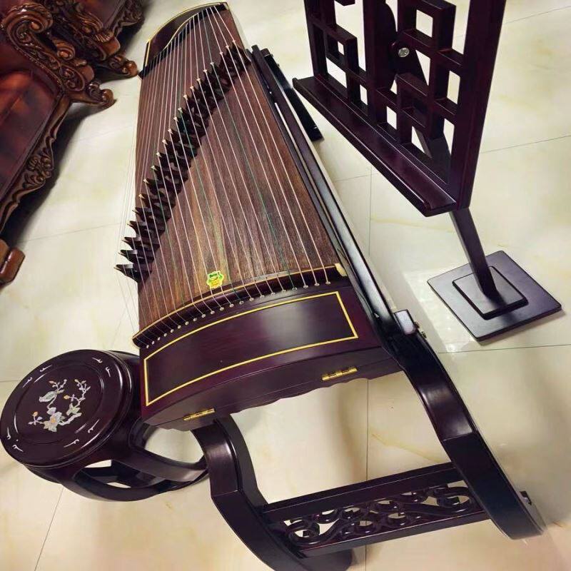 Guzheng Shelf Solid Wood Dunhuang Qin Bay Portable Chinese National School Bracket Leg Tiger Rack Guzheng High-end Bracket Table