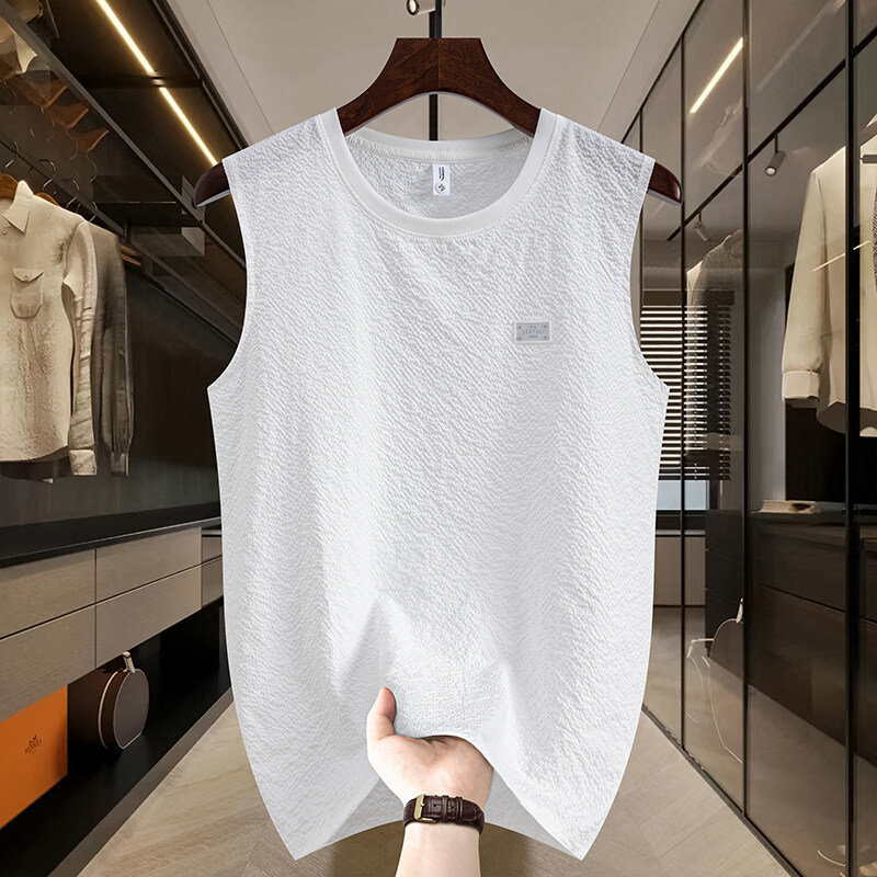 2026 Summer New Men's Vest Fashionable Versatile Casual Bubble Yarn Sleeveless Tank Top Trendy and Stylish 2026 Summer New Men's Vest Fashionable Versatile Casual Bubble Yarn Sleeveless Tank Top Trendy and Stylish