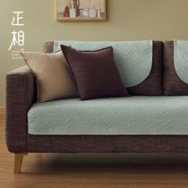Cotton sofa cushion summer fabric cotton armrest with back towel Cotton Four Seasons universal simple non-slip sofa cover towel