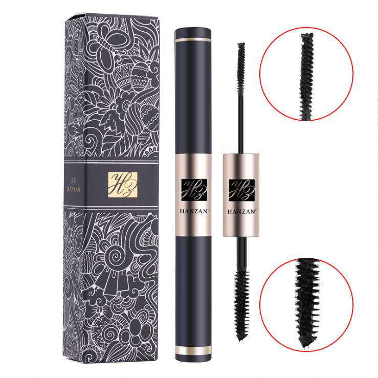 Hanzan big eyes double-headed mascara waterproof slender long curly thick natural fine brush head is very fine and not easy to smudge