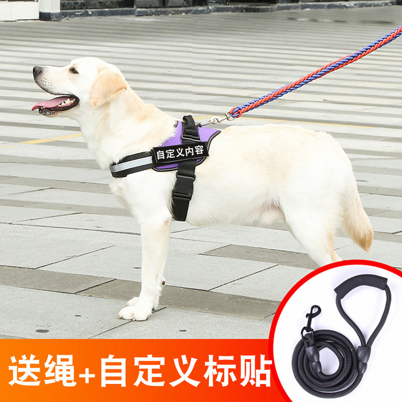 Dog traction rope vest style walking dog rope gold wool teddy small middle large canine dog chain pet dog breast holding baby bag